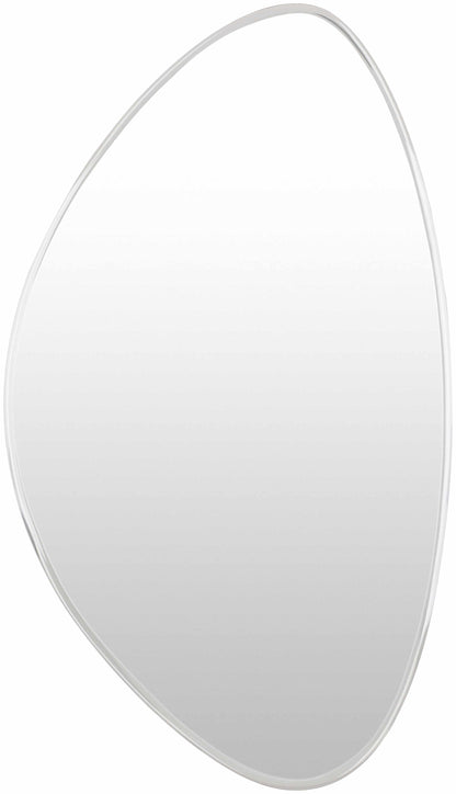 Modern Beveled Light Silver Mirror