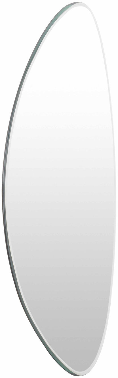 Modern Beveled Light Silver Mirror