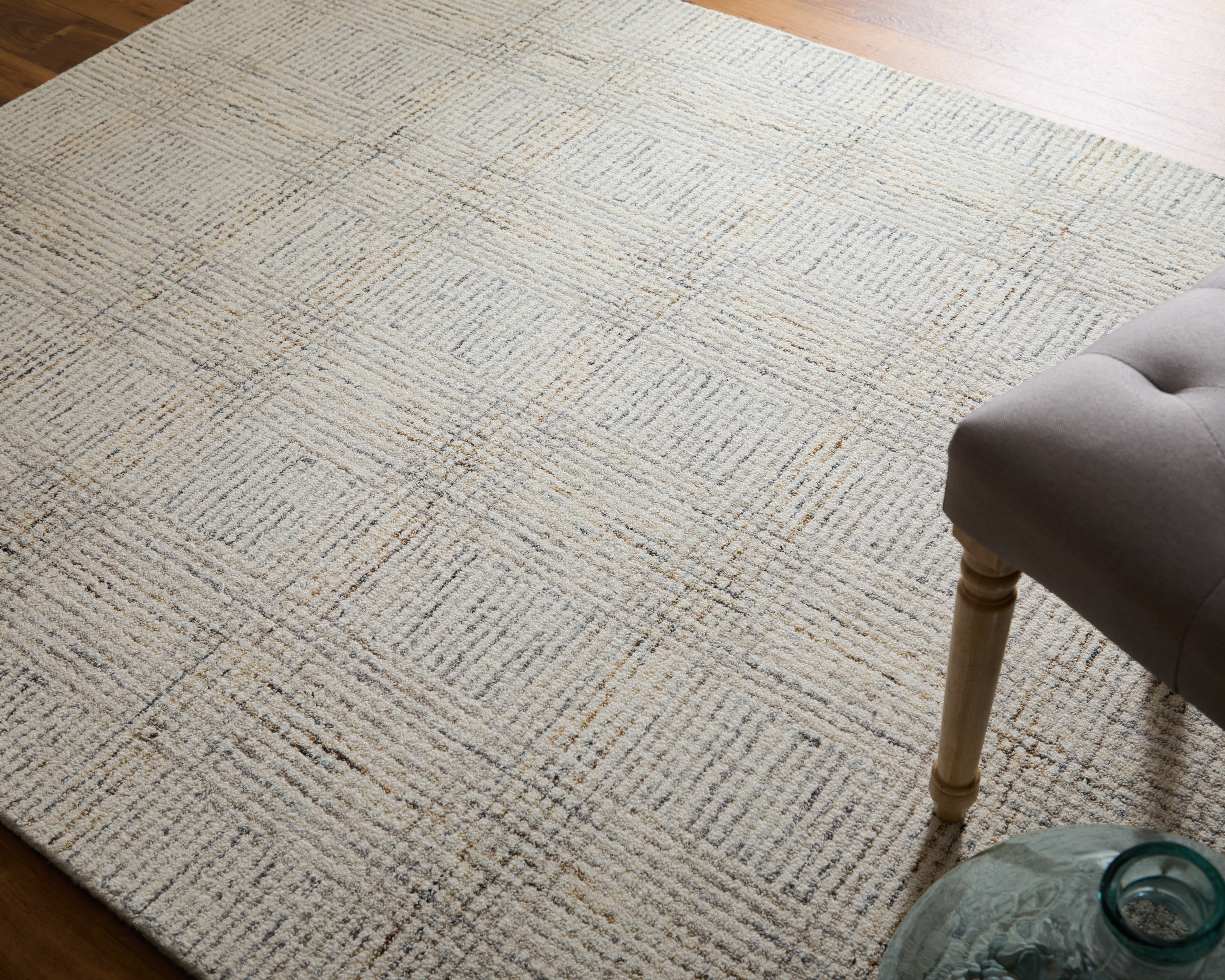 Belfort Transitional Geometric - Ivory/Gray/Tan Area Rug