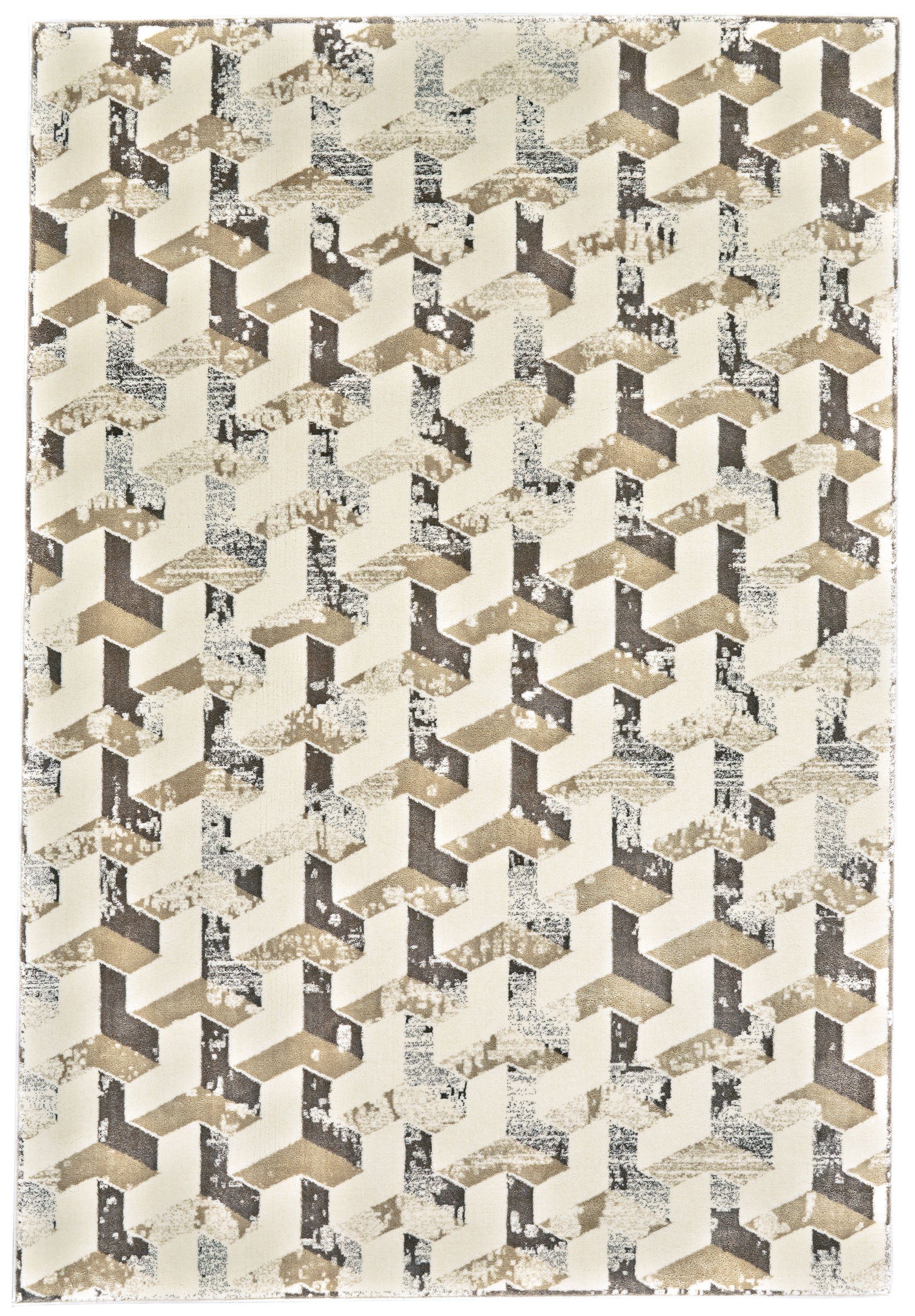 Azeri III Transitional Geometric - Ivory/Tan/Taupe