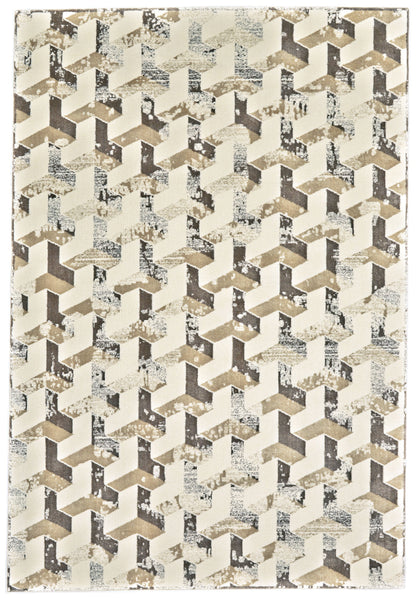 Azeri III Transitional Geometric - Ivory/Tan/Taupe