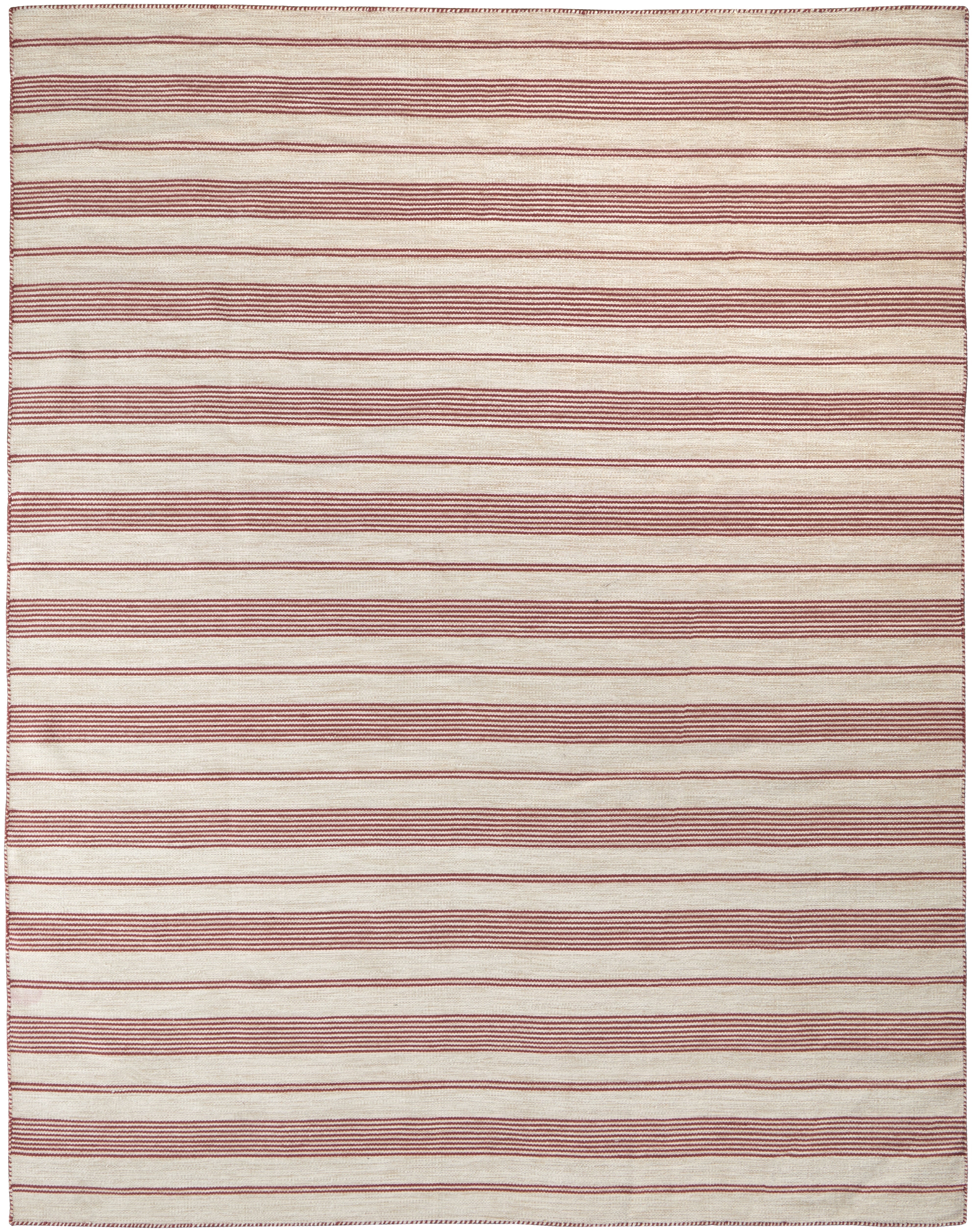 Duprine Transitional Stripes - Red/Ivory Area Rug