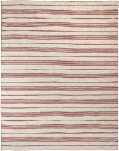 Duprine Transitional Stripes - Red/Ivory Area Rug