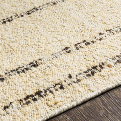 Chic Cream  Hand Woven Wool Area Rug