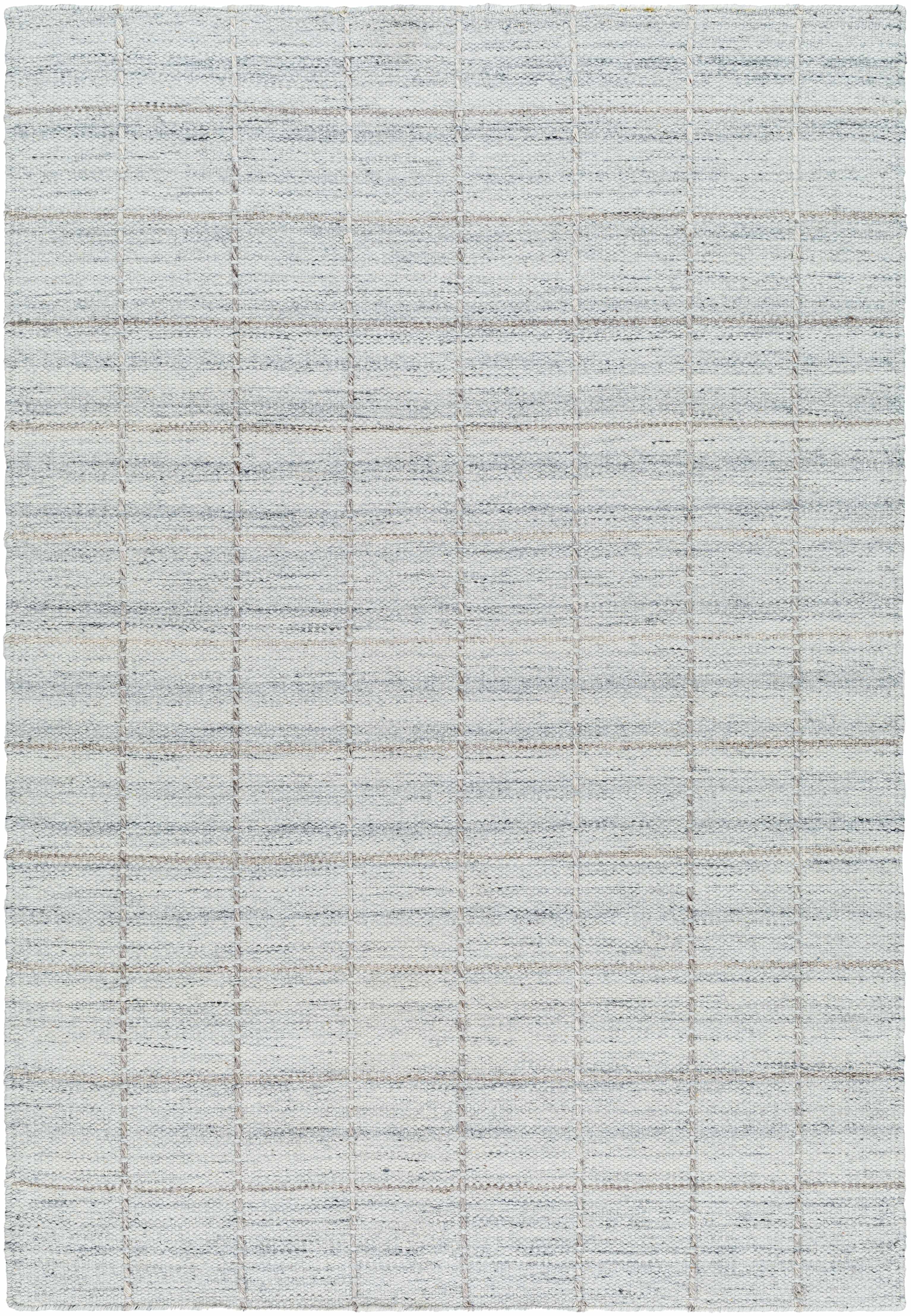 Modern Elegant Gridded Wool Handwoven Area Rug