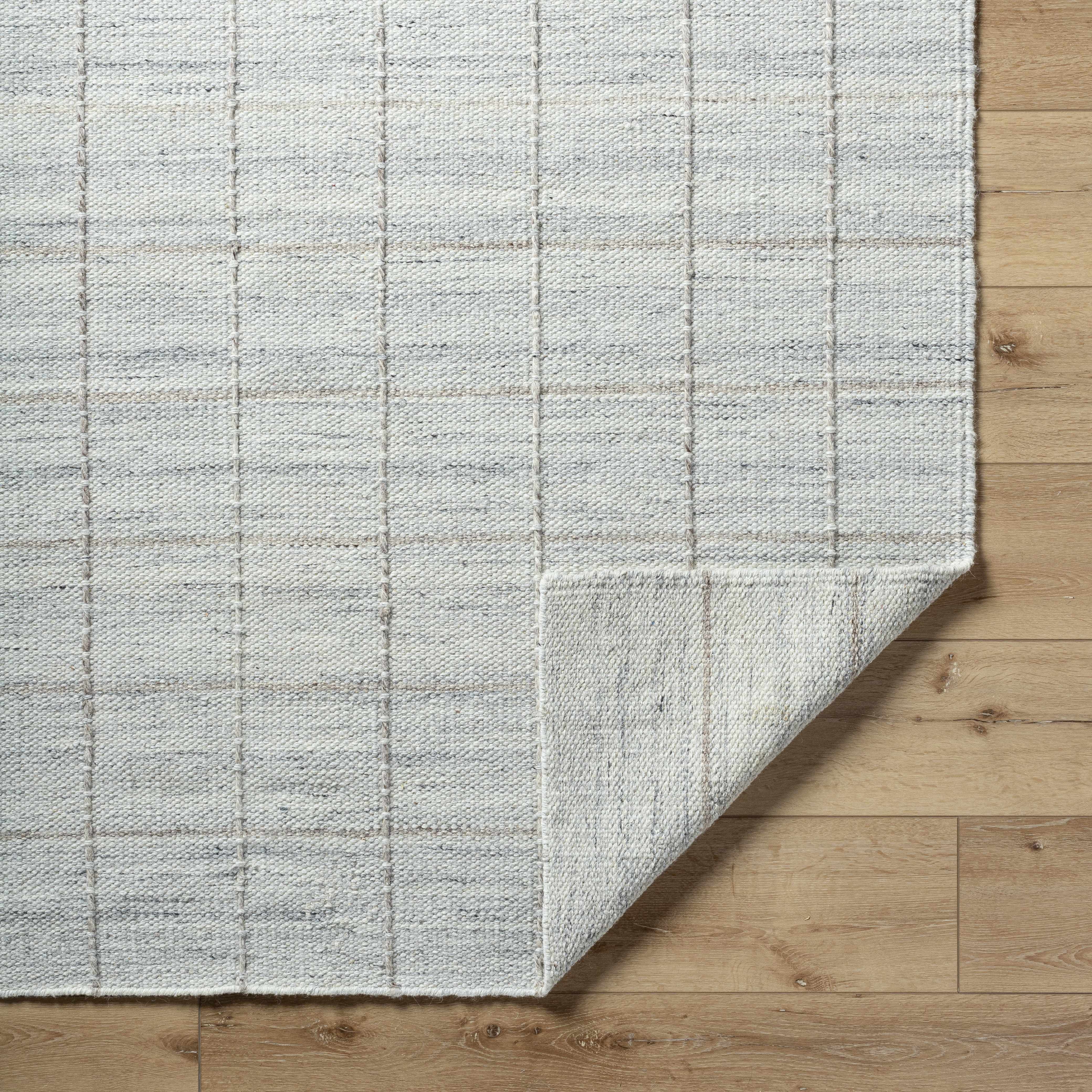 Modern Elegant Gridded Wool Handwoven Area Rug