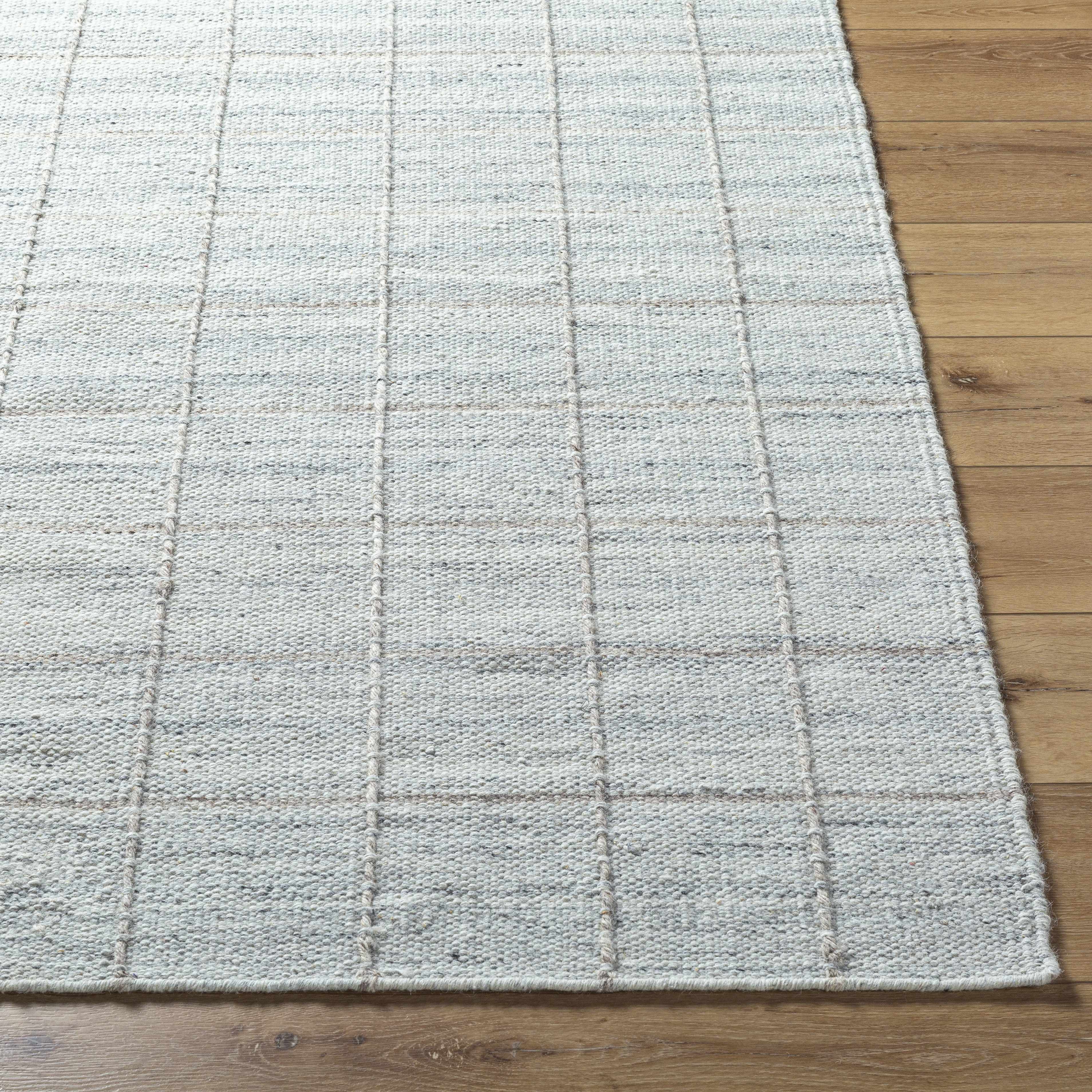 Modern Elegant Gridded Wool Handwoven Area Rug