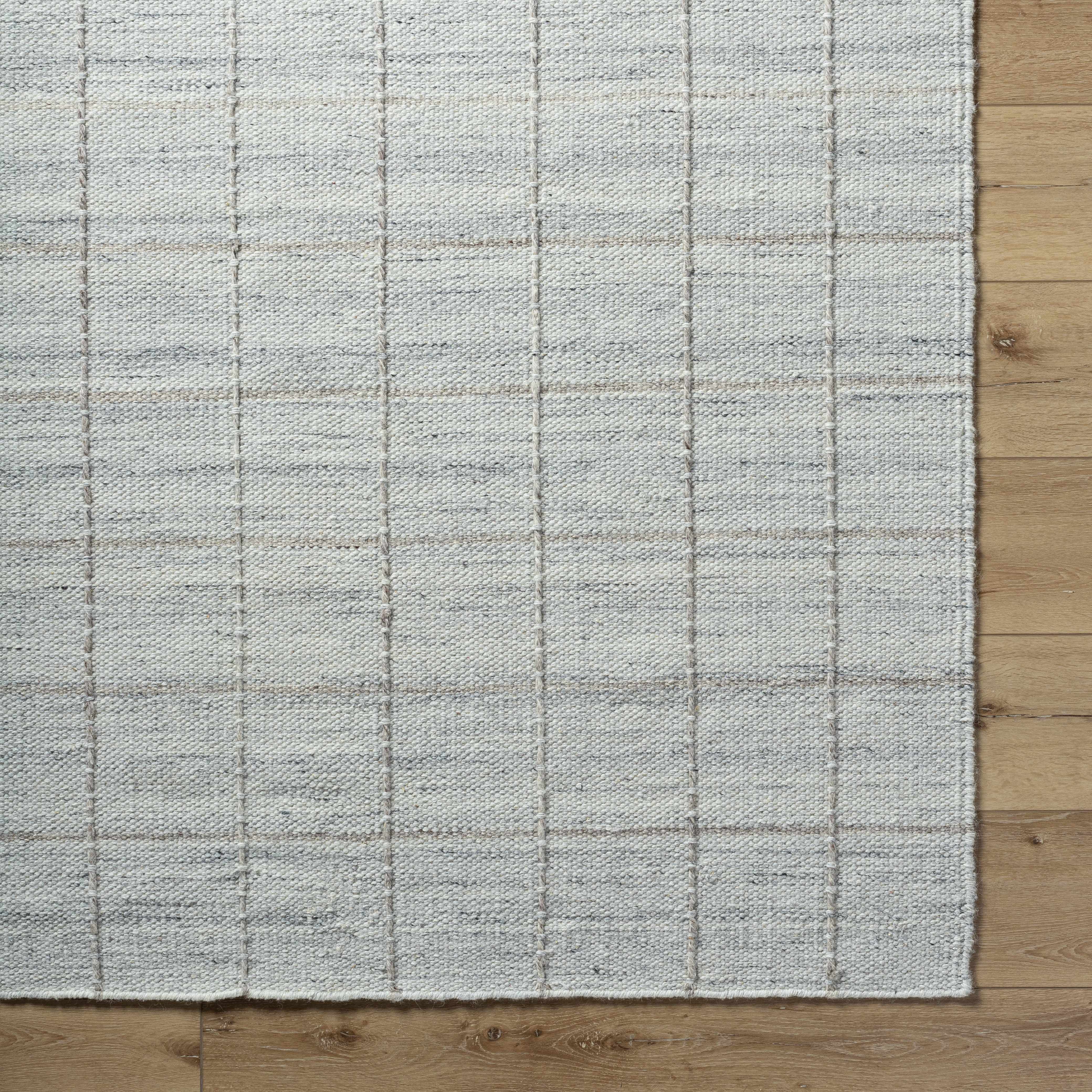 Modern Elegant Gridded Wool Handwoven Area Rug
