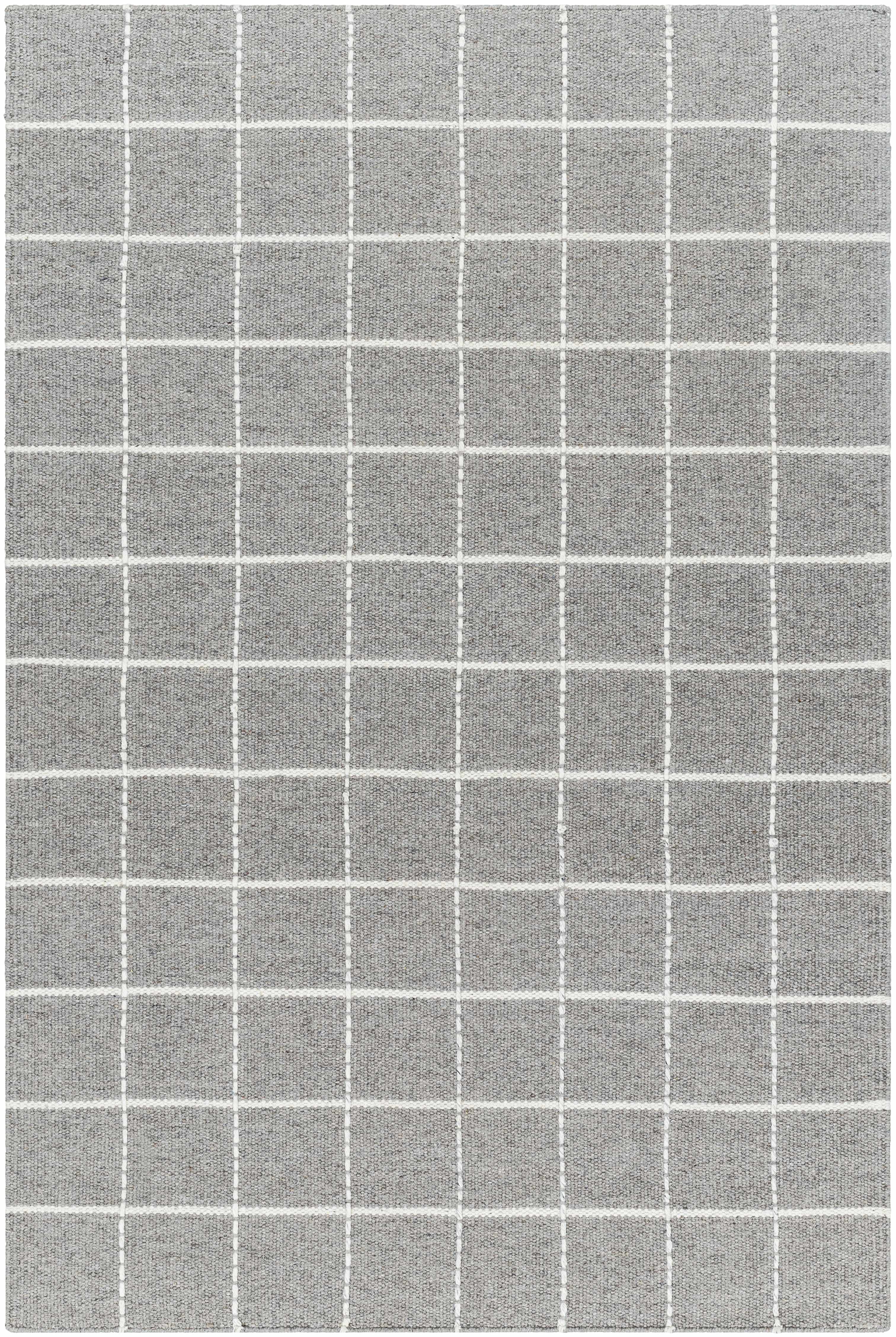 Cozy Elegant Gridded Wool Handwoven Area Rug