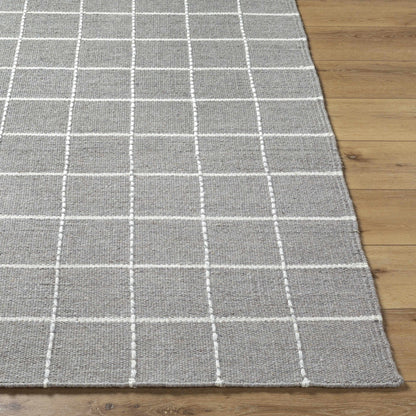 Cozy Elegant Gridded Wool Handwoven Area Rug