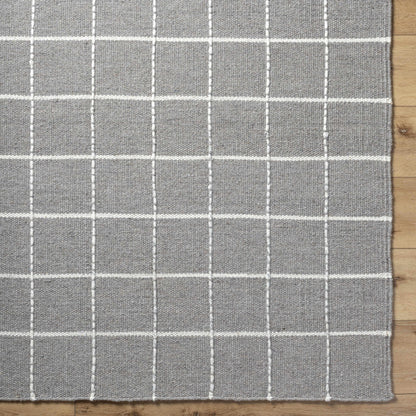 Cozy Elegant Gridded Wool Handwoven Area Rug