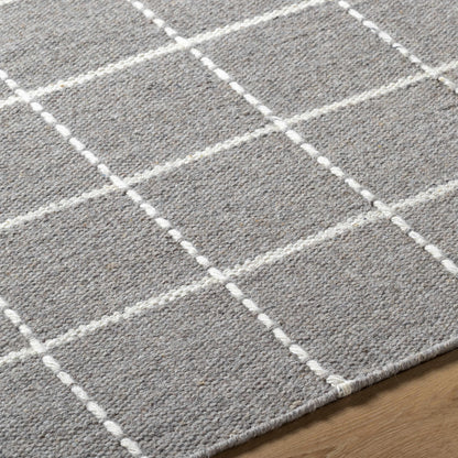 Cozy Elegant Gridded Wool Handwoven Area Rug
