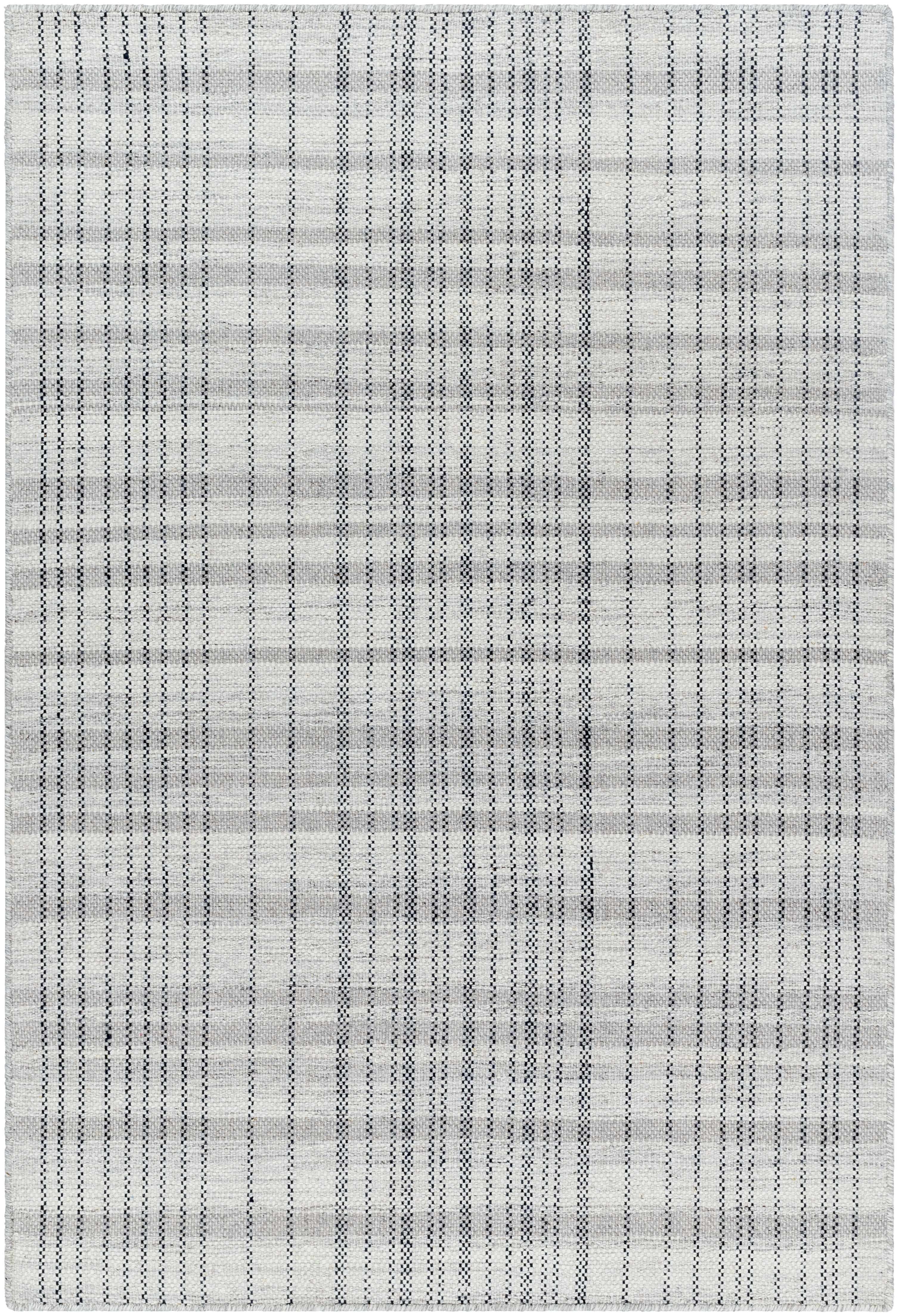 Handwoven Wool Plaid Area Rug