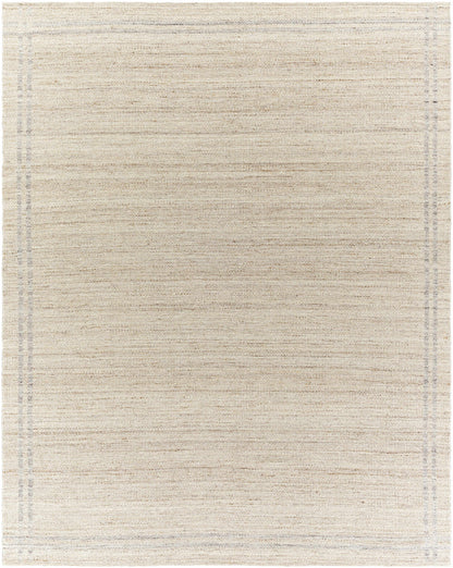 Chic Enchanting Ivory Wool Handwoven Area Rug