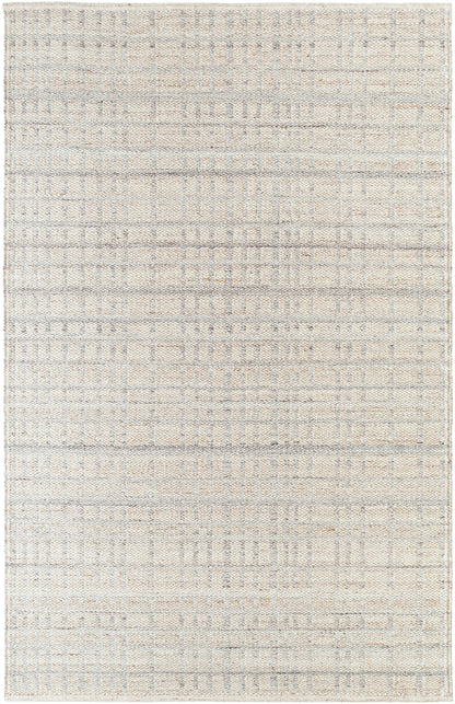 Eminent Modern Plaid Tan Wool Handwoven Area Rug