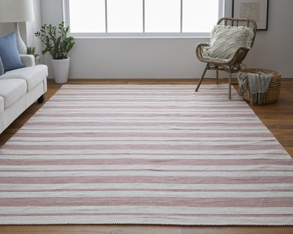 Duprine Transitional Stripes - Red/Ivory Area Rug