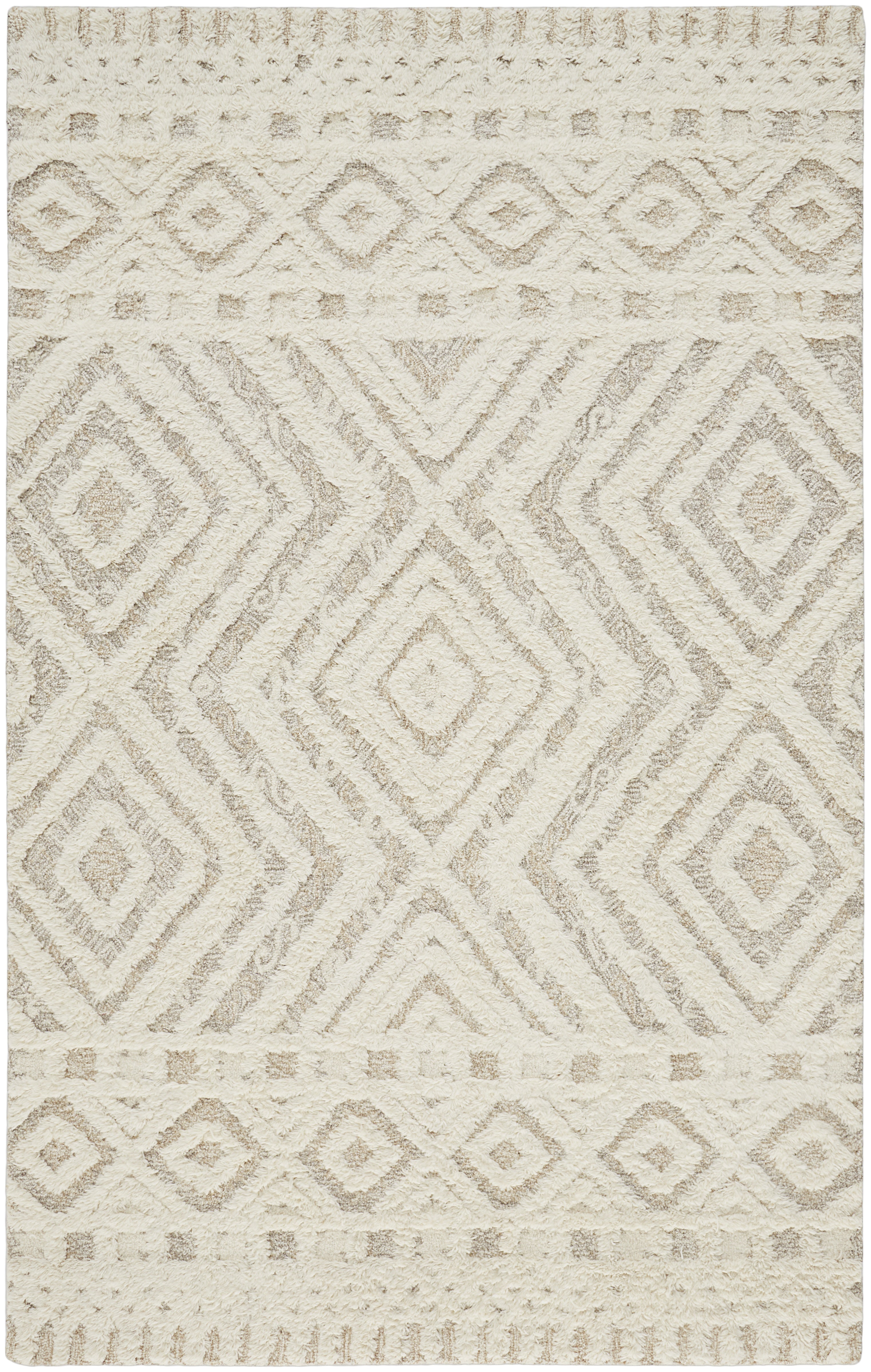 Anica Transitional Diamond - Ivory/Tan Area Rug