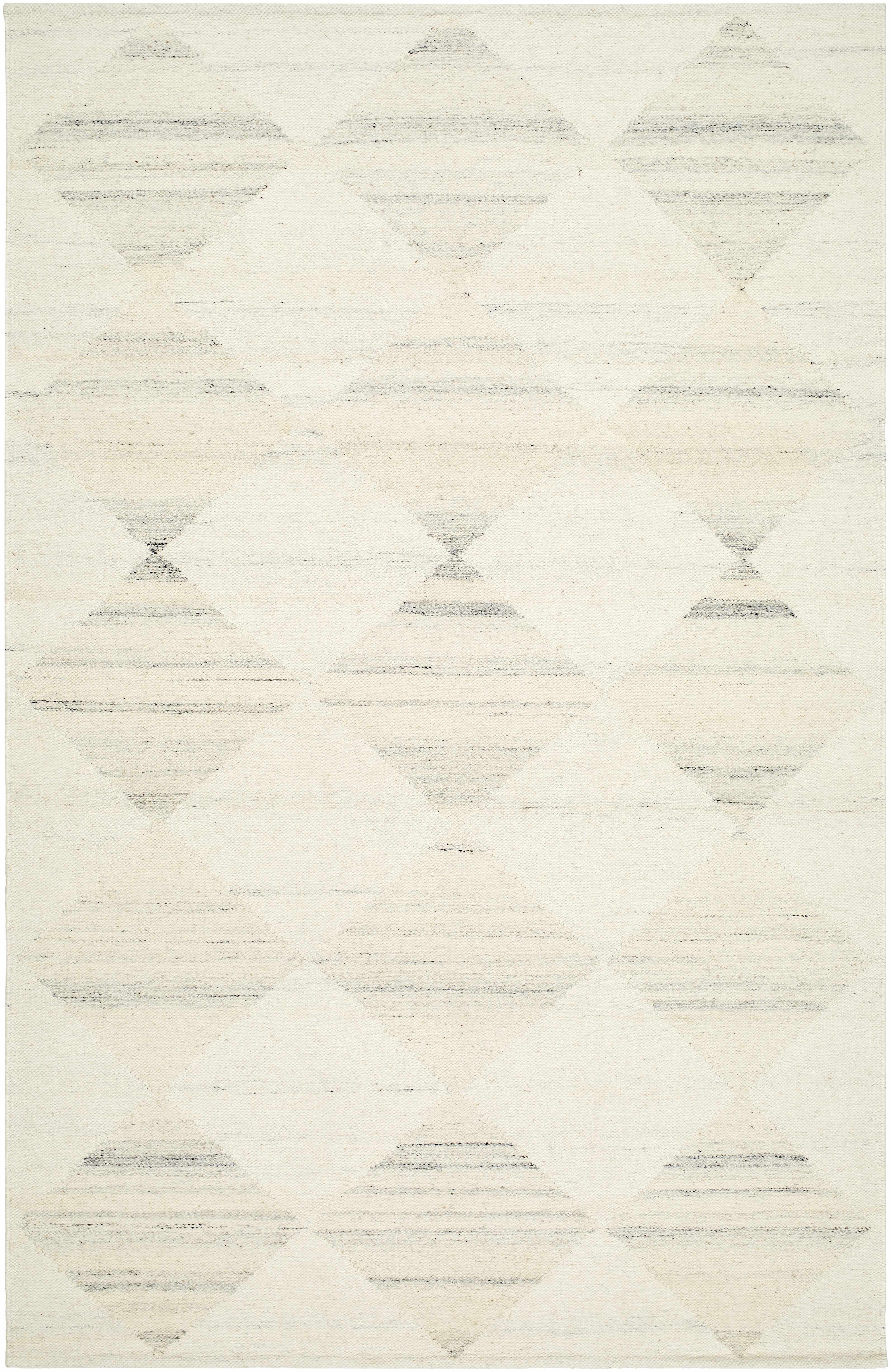 Natural Harlequin Trellis Wool Hand Woven Area Rug
