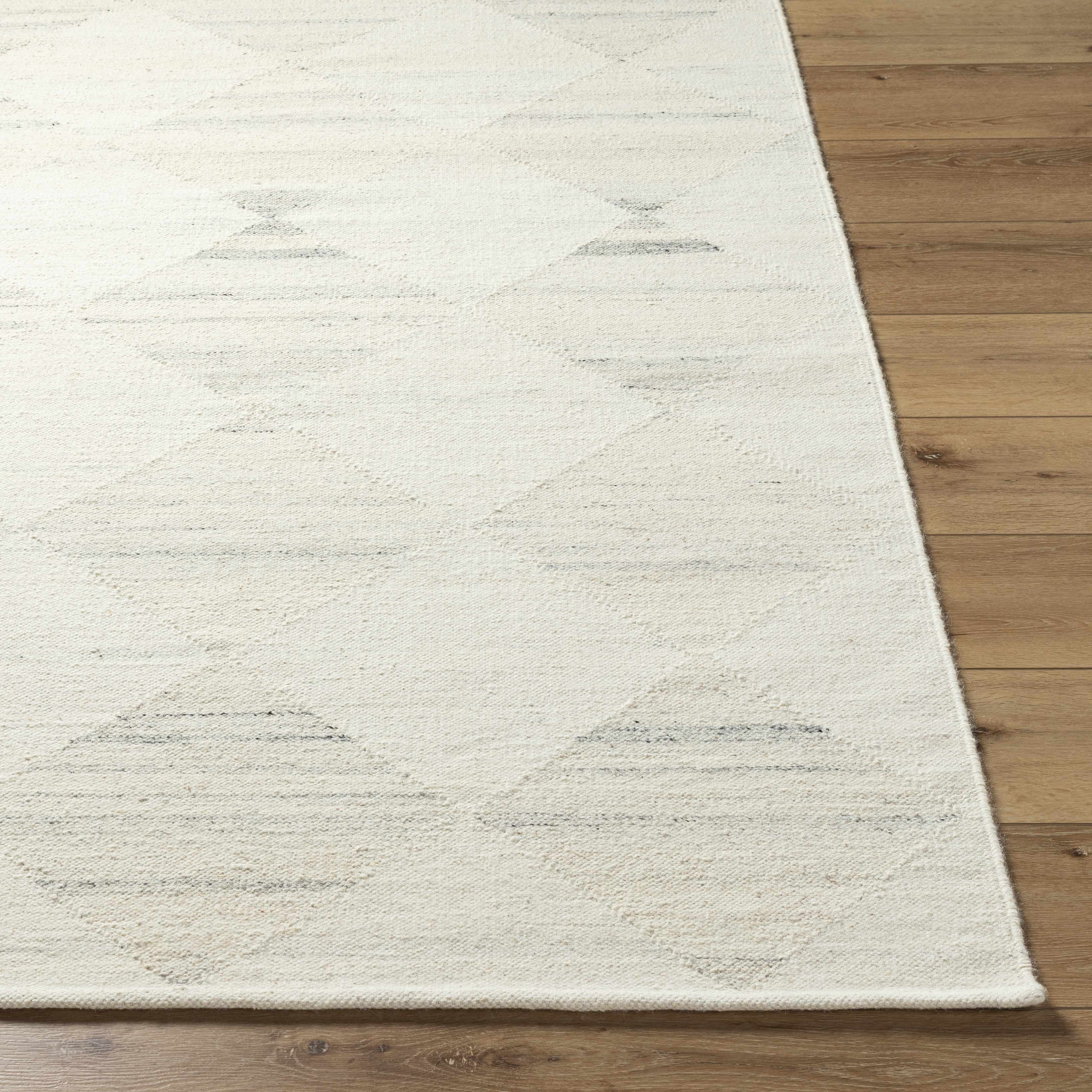 Natural Harlequin Trellis Wool Hand Woven Area Rug