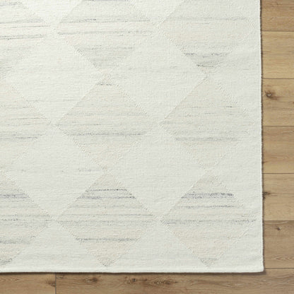 Natural Harlequin Trellis Wool Hand Woven Area Rug