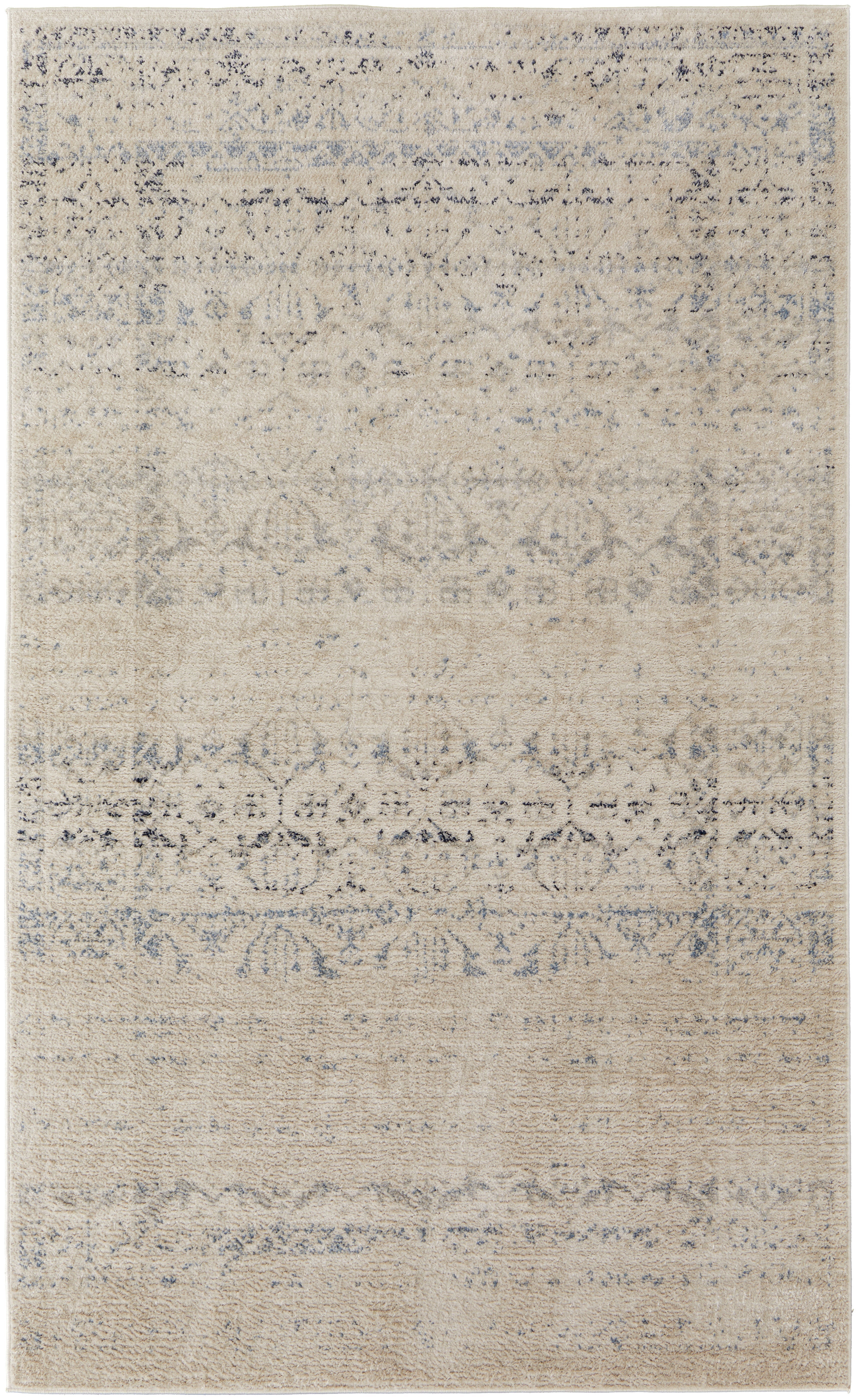 Camellia Transitional Bordered - Ivory/Gray