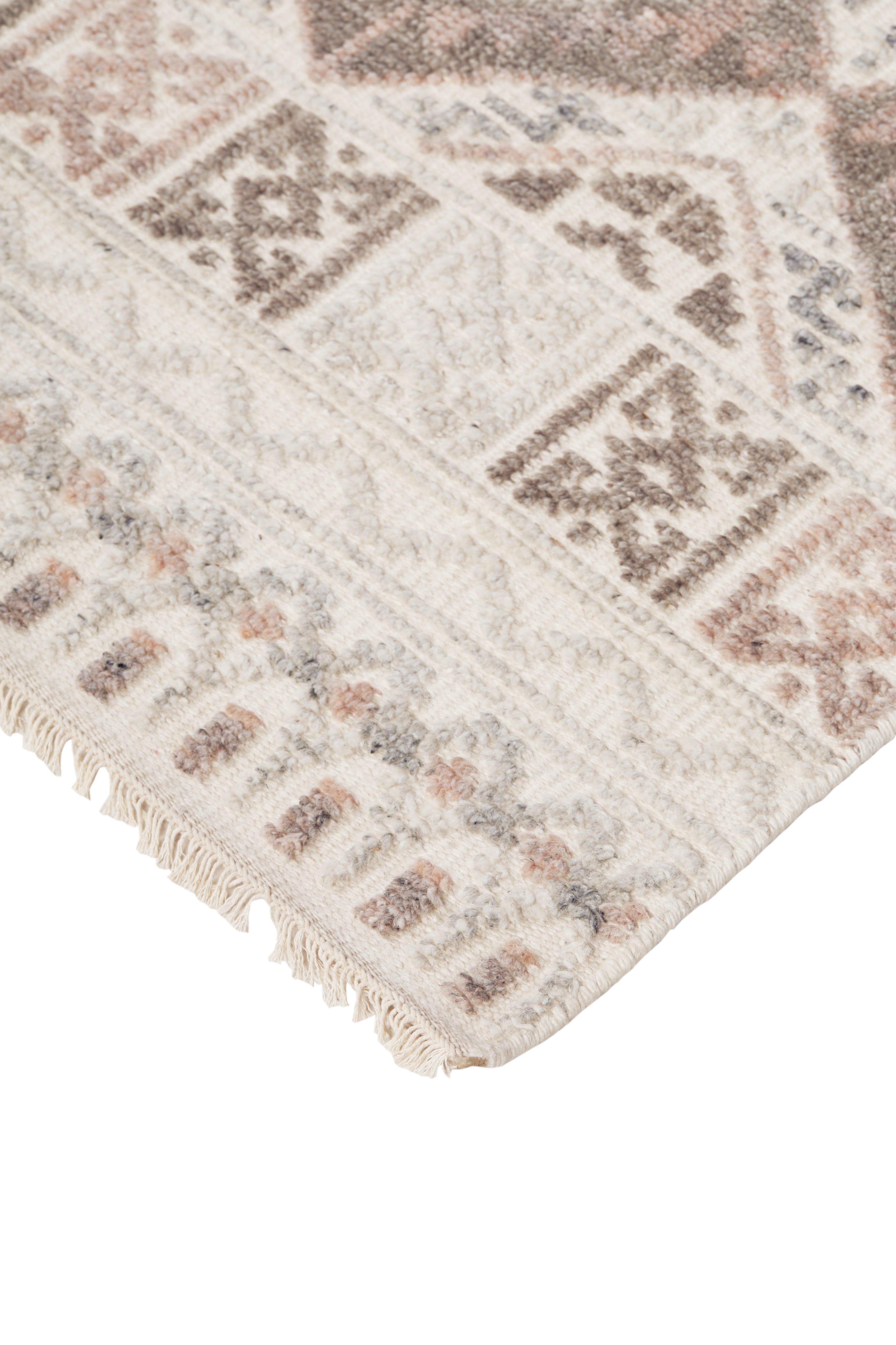 Payton Transitional Diamond - Gray/Ivory/Pink