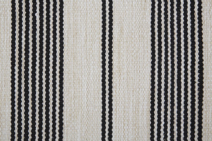 Duprine Transitional Stripes - Black/White/Ivory Area Rug