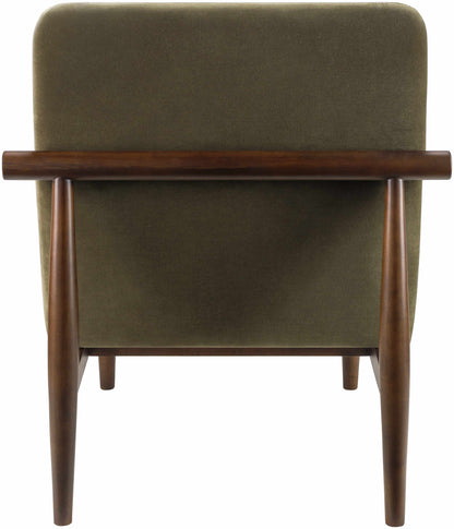 Minorca Olive Velvet Accent Chair