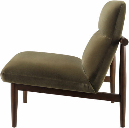 Minorca Olive Velvet Accent Chair