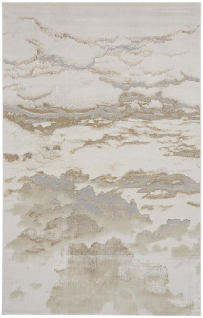 Aura Modern Abstract - Ivory/Tan/Gray Area Rug