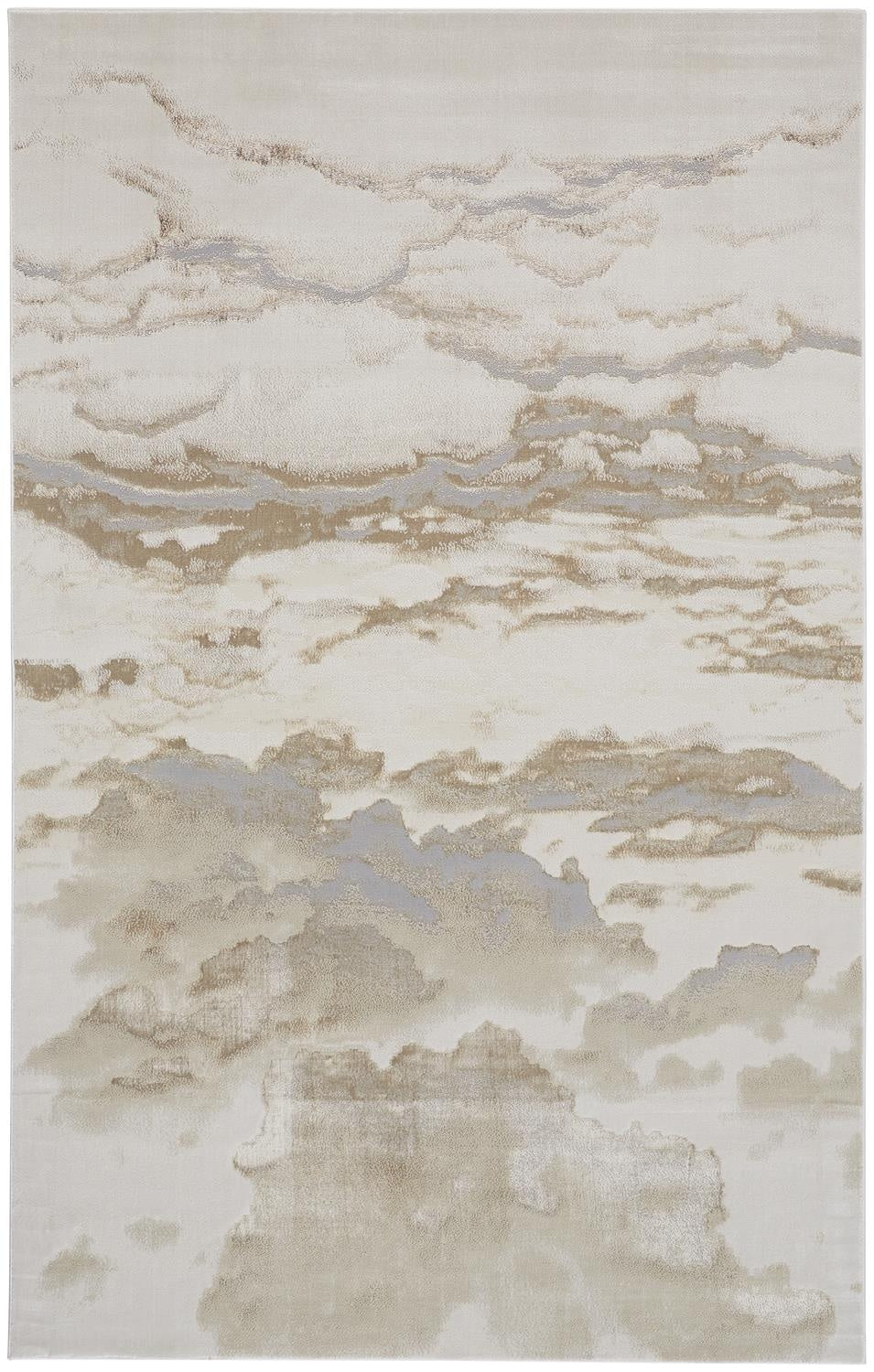Aura Modern Abstract - Ivory/Tan/Gray Area Rug