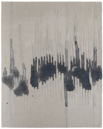 Anya Transitional Abstract - Ivory/Blue/Gray Area Rug
