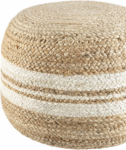 Natural Braided Pouf