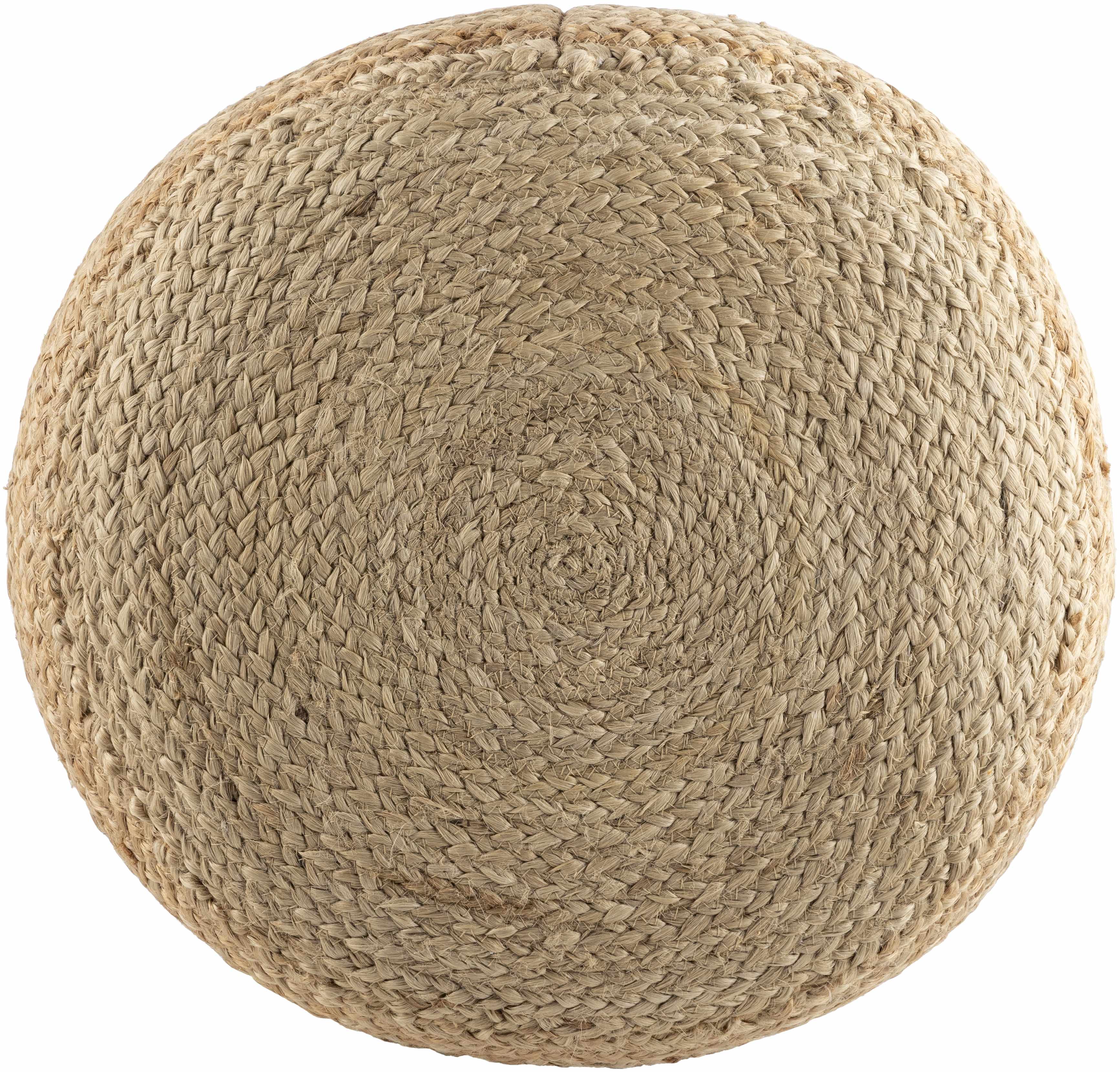 Natural Braided Pouf