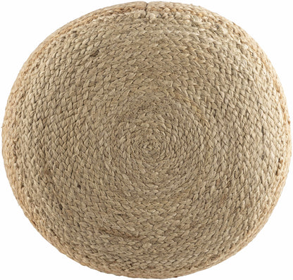 Natural Braided Pouf