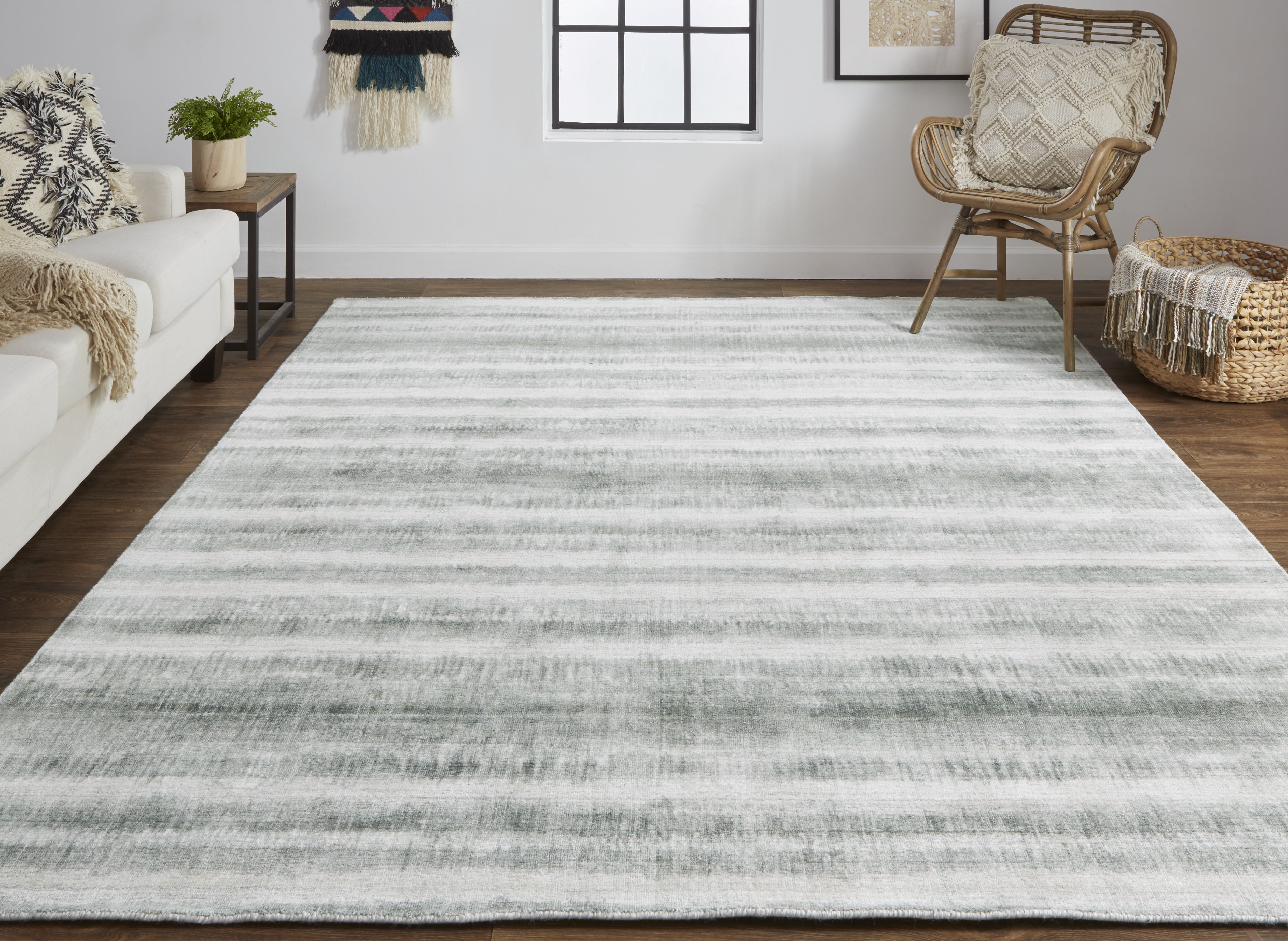 Mackay Transitional Stripes - Ivory/Green