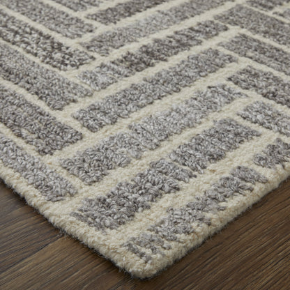 Asher Transitional Geometric - Taupe/Gray/Tan