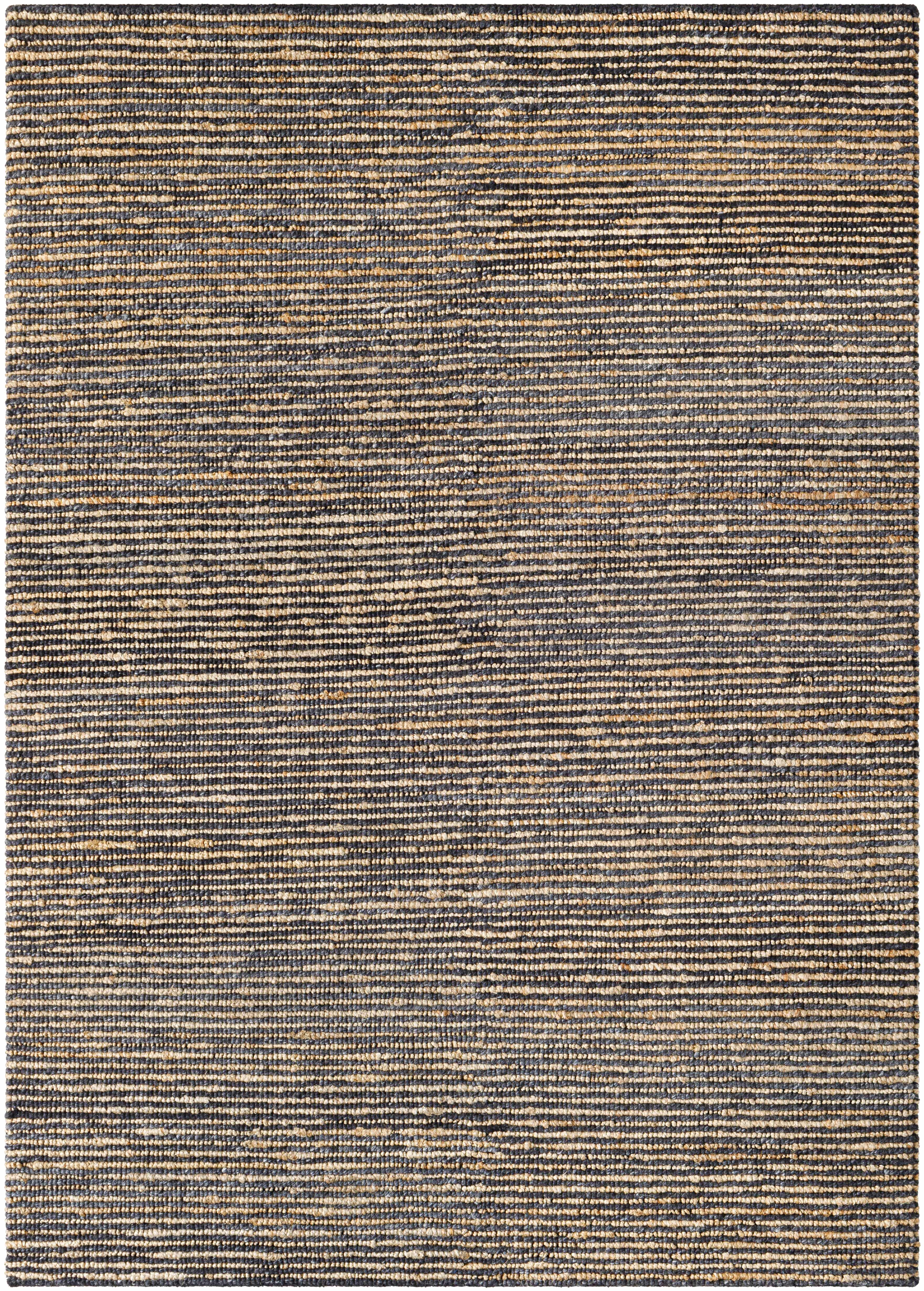 Modern Multi Striped Hand Woven Jute&Wool Area Rug