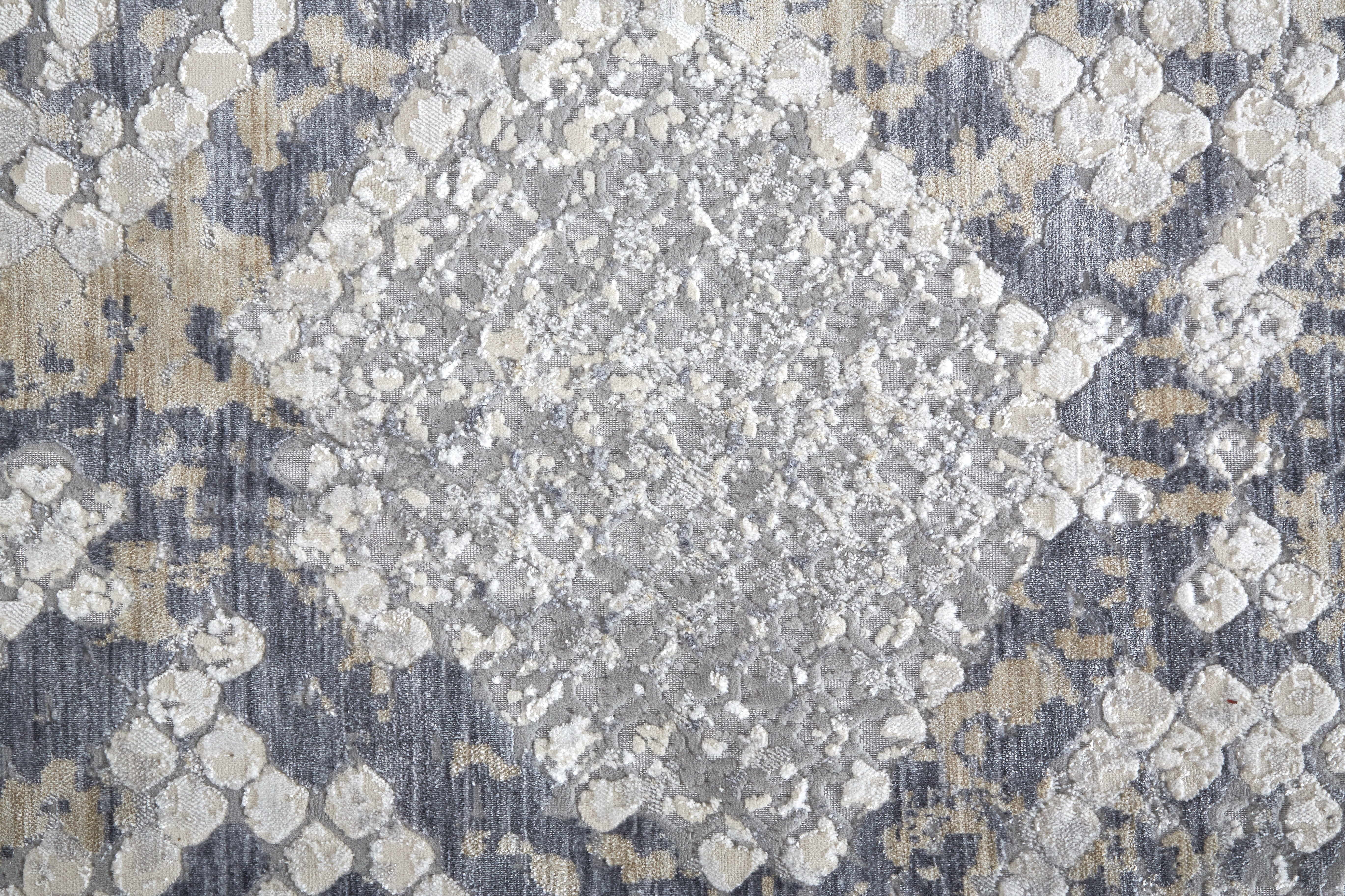 Laina Transitional Trellis & Lattice - Silver/Gray/Blue Area Rug