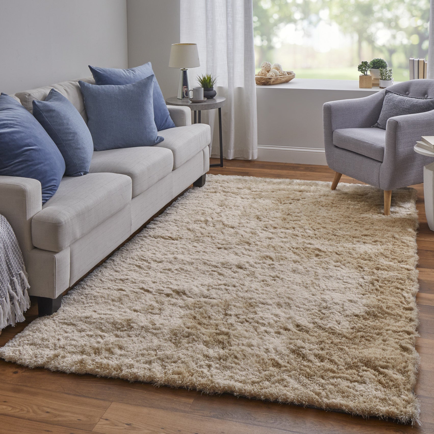Indochine Modern Solid - Brown/Tan