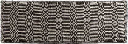 Neve Modern Black & Ivory Bench