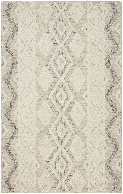 Anica Transitional Geometric - Ivory/Taupe/Gray Area Rug