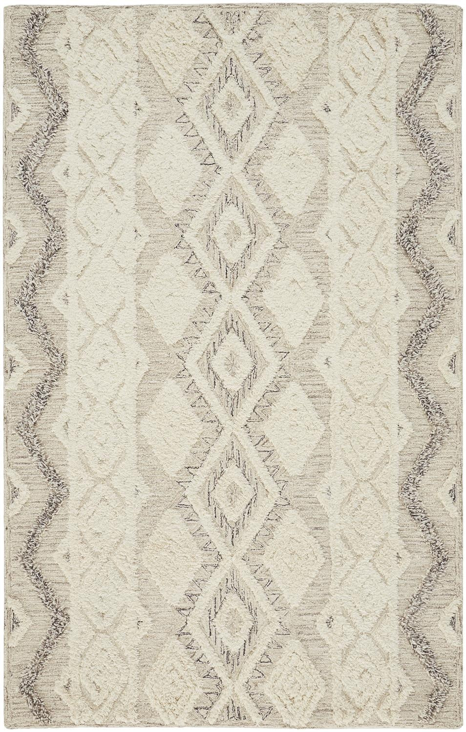 Anica Transitional Geometric - Ivory/Taupe/Gray Area Rug