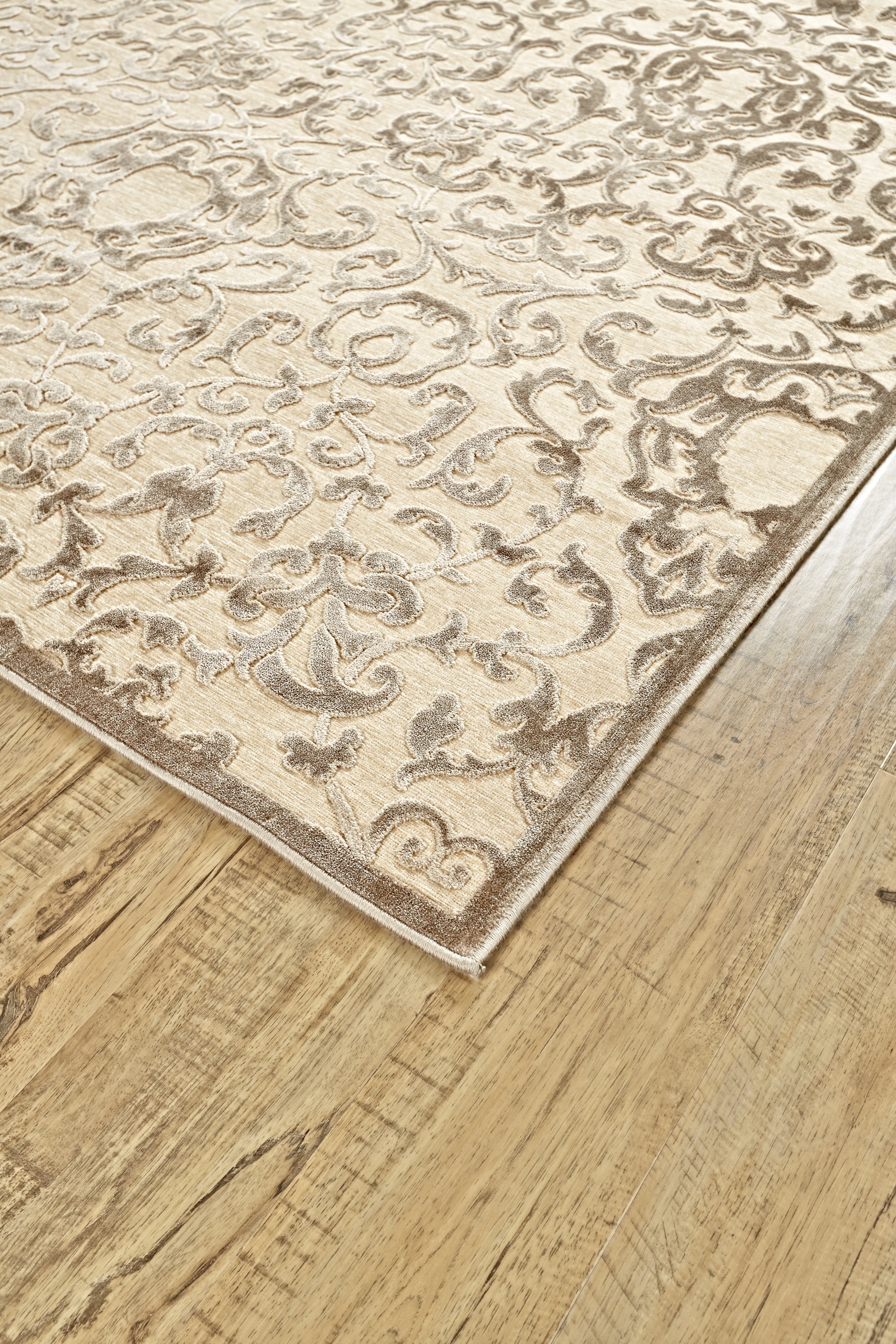 Saphir Zam Transitional Floral & Botanical - Tan/Taupe