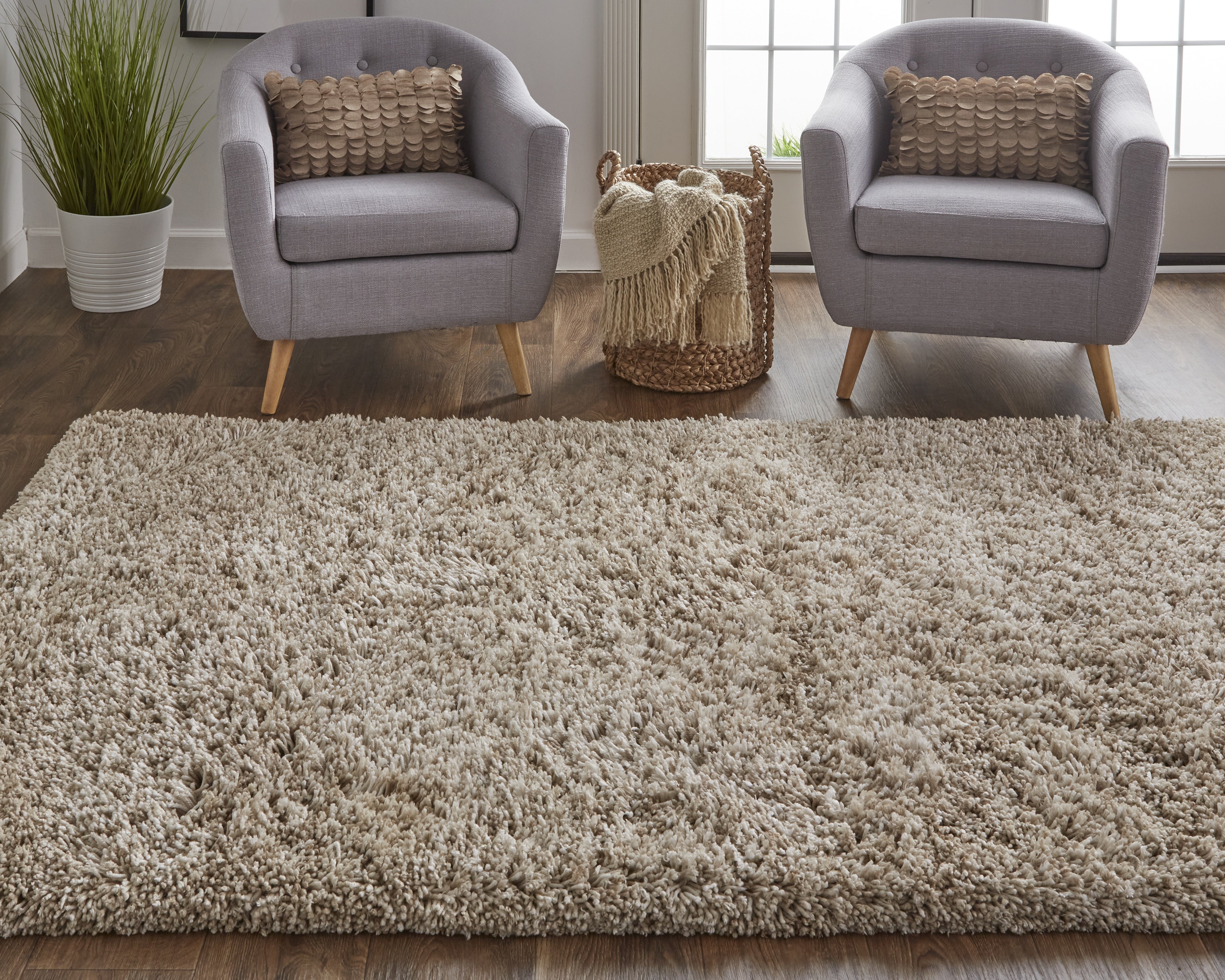 Stoneleigh Modern Solid - Tan/Ivory Area Rug