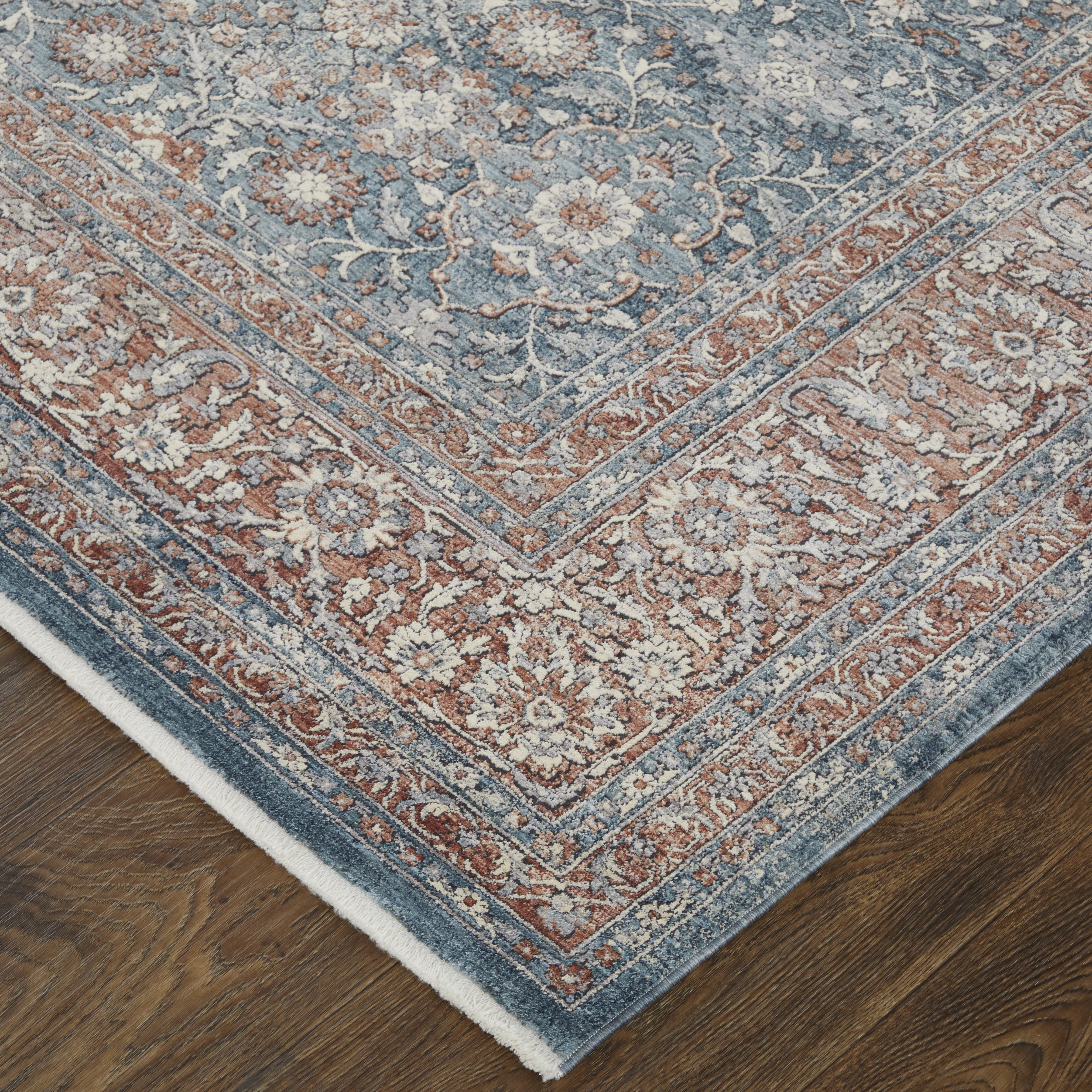 Marquette Transitional Oriental - Blue/Red Area Rug
