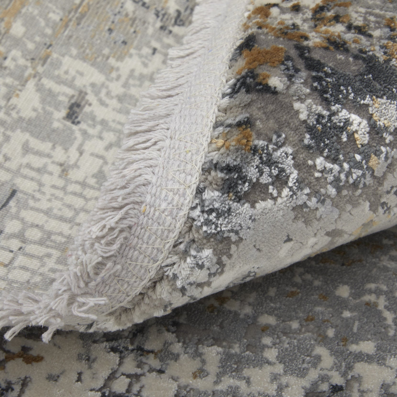Cadiz Modern Abstract - Ivory/Gray/Gold Area Rug
