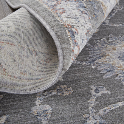 Thackery Transitional Oriental - Gray/Ivory/Red