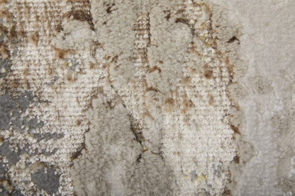 Aura Modern Abstract - Ivory/Gold/Brown Area Rug