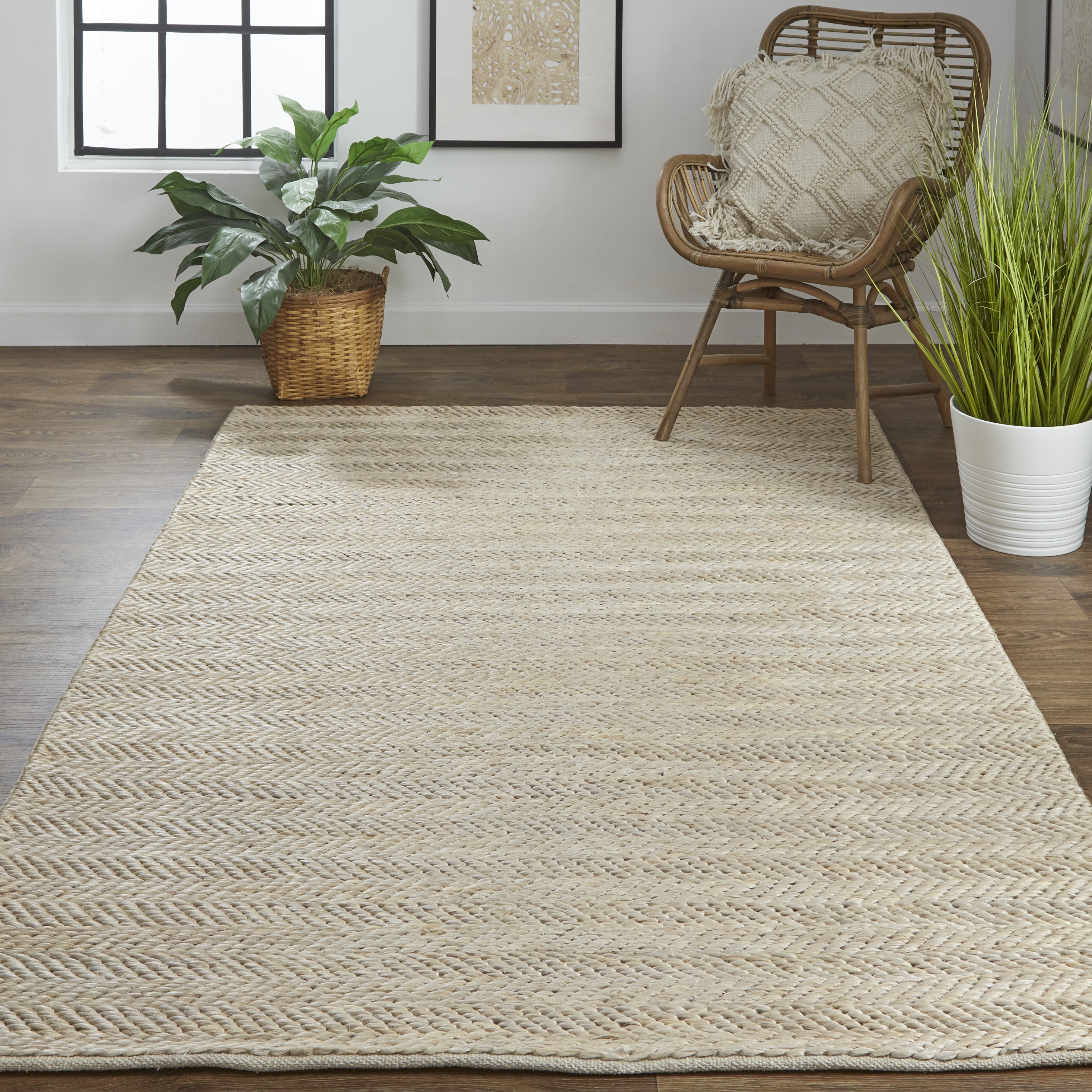 Kaelani Transitional Geometric - Tan/Gray